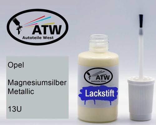 Opel, Magnesiumsilber Metallic, 13U: 20ml Lackstift, von ATW Autoteile West.